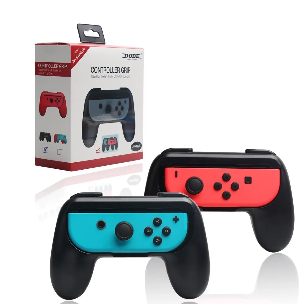 for Nintendo Switch Joy-Con, Wear-resistant Handle Kit for Switch Joy Cons Controller, 2 Pack (Black)