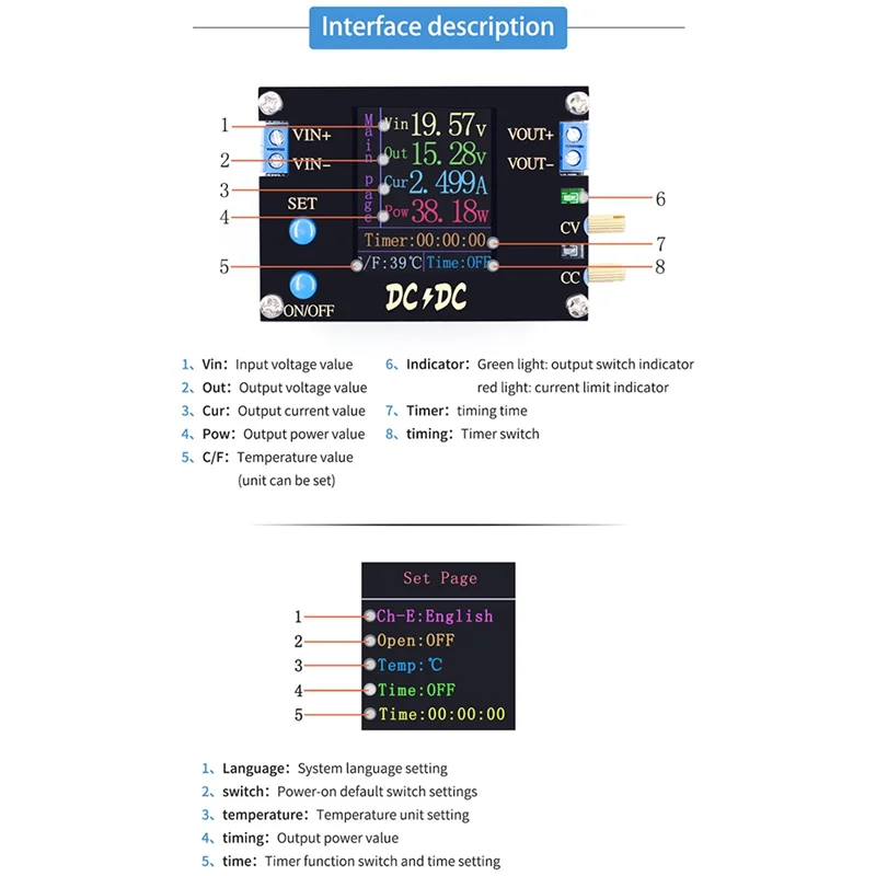 Автоматический повышающий/понижающий преобразователь постоянного тока, модуль питания CC CV 0,5-30 В, 4 А, 50 Вт, регулируемый источник питания, вольтметр с вентилятором, хит продаж