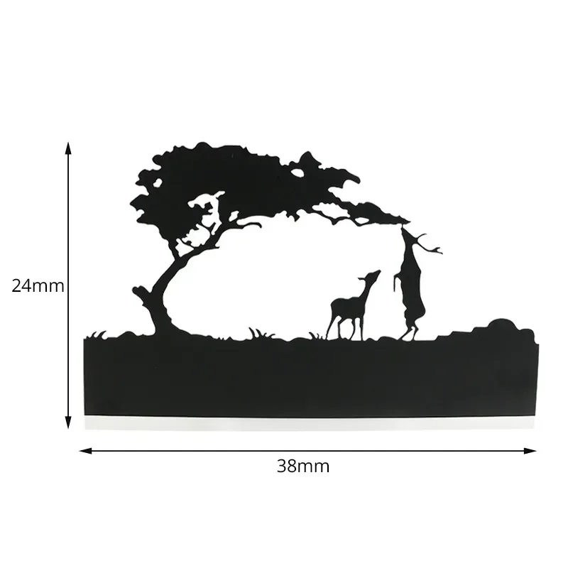 Creative Painting Romantic LED Wall Lamp 110-240V Modern Black Sconce Decoration for Bathroom Living Bed Room Animals