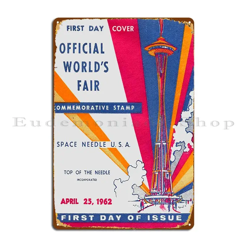 1962 World S Fair Metal Sign Painting Custom Cinema Garage Club Tin Sign Poster