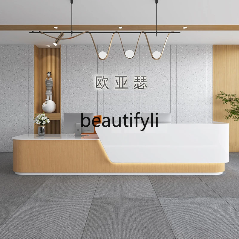 مكتب استقبال أمامي للشركة، مكتب استقبال بسيط وحديث، مكتب طبي، محطة ممرضة، منضدة، صفحة خرج الطب الصيني لكبار السن