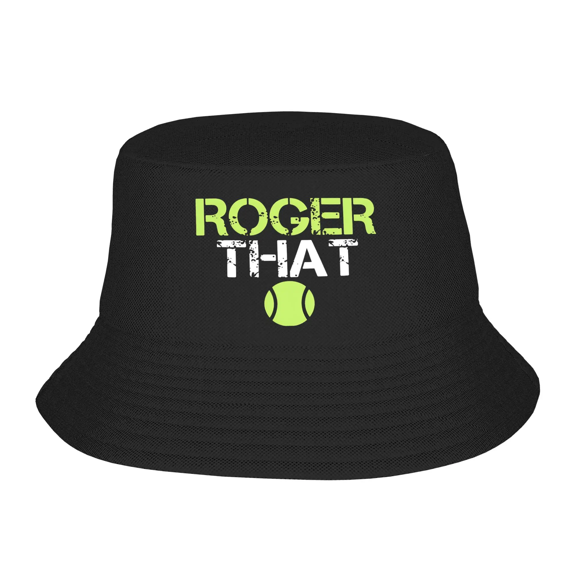 RF Roger Federer That Bucket Hat Sommer-Klassiker Fischerhüte für Damen, faltbare Urlaubsmützen, Outdoor-Design, Visierhüte