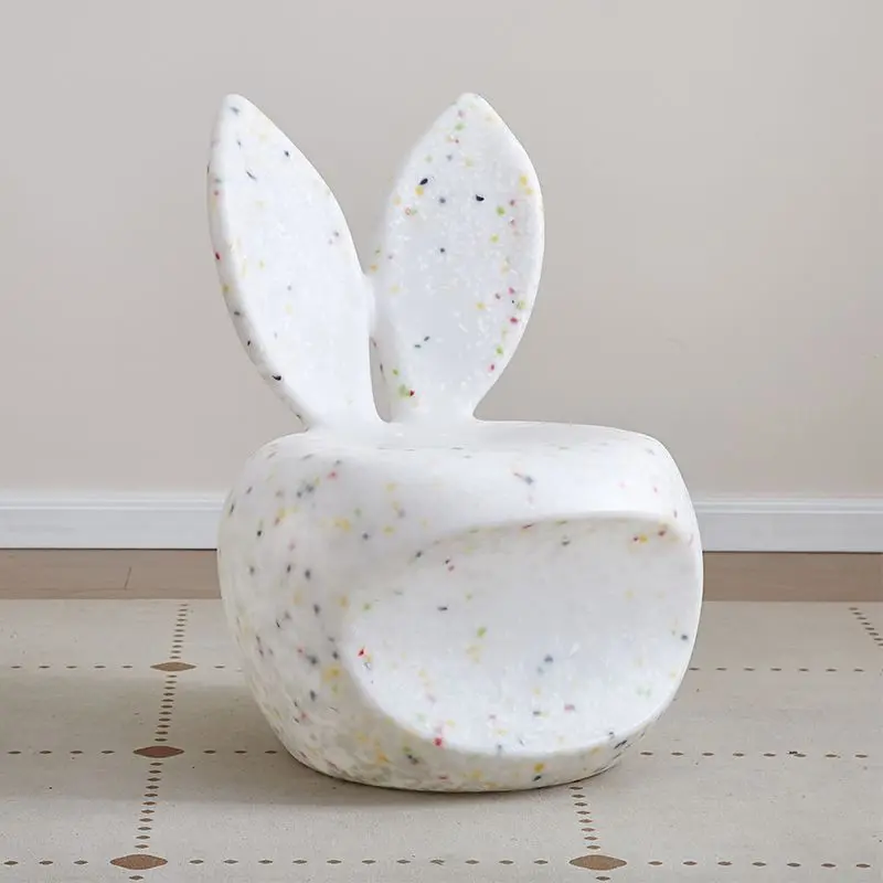 Cream Rabbit Ornament, Cartoon Living Room Doorway Shoe-changing Creative Stool, Cute Girly Heartfelt Low Stool