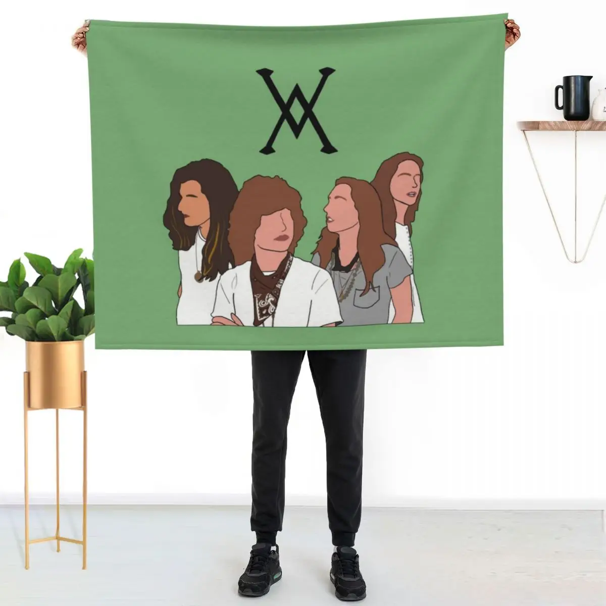 Greta Van Fleet Throw Blanket Vintage Luxury Thicken Weighted Bed linens Luxury valentine gift ideas Blankets