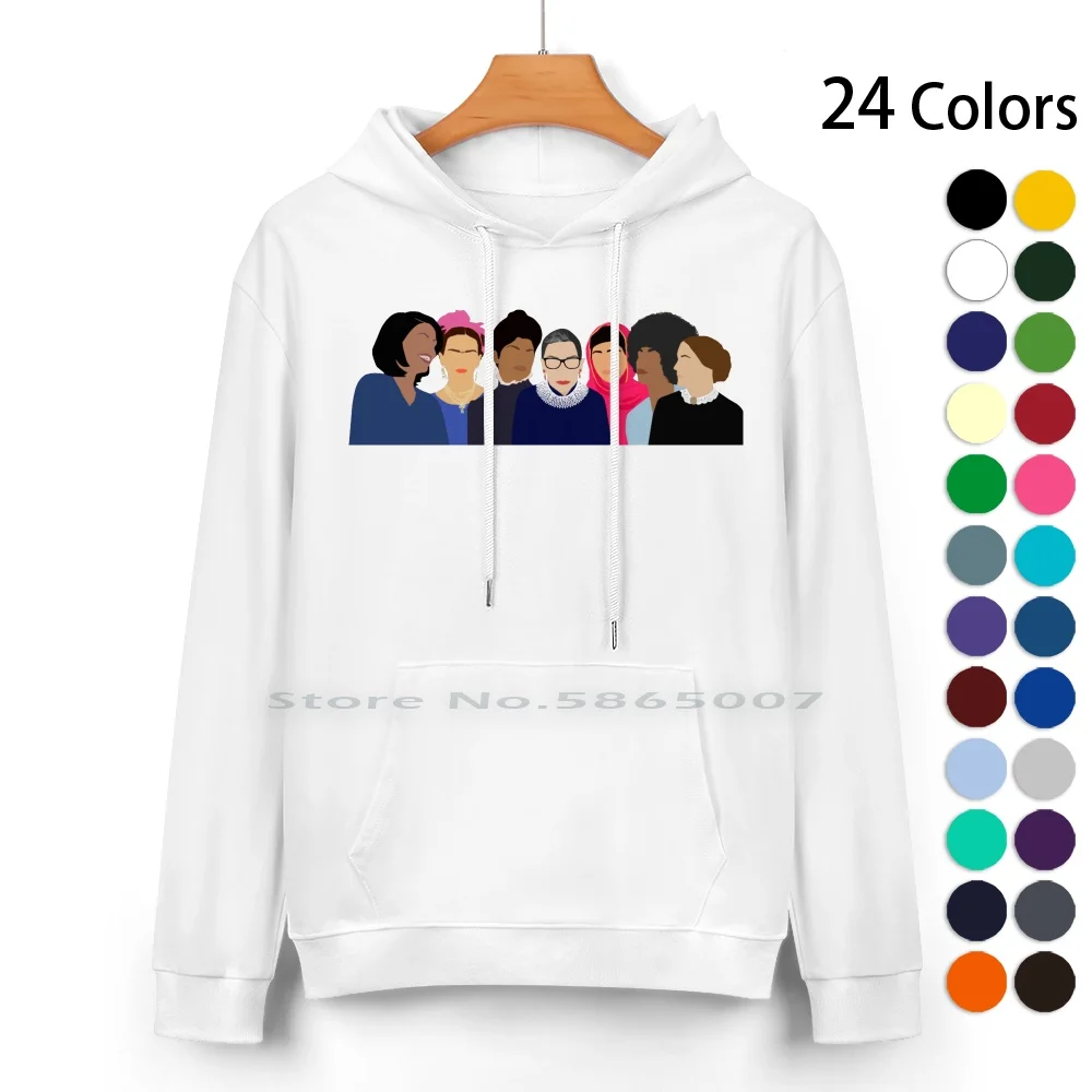 Feminist Girl Gang-Squad Goals Pure Cotton Hoodie Sweater 24 Colors Squad Goals Girl Gang Feminist Rbg Notorious Ruth Bader