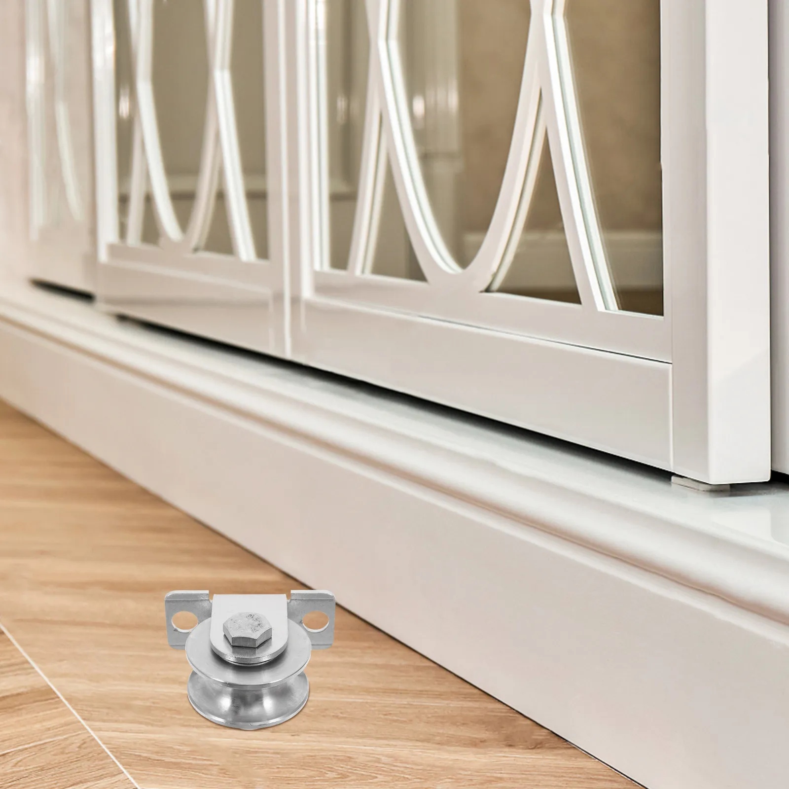 2Pcs Stainless Steel Cable Pulley Wall Mount Smooth Internal Bearing Rope Pulley Wheel for Sliding Doors Lifting Systems Heavy