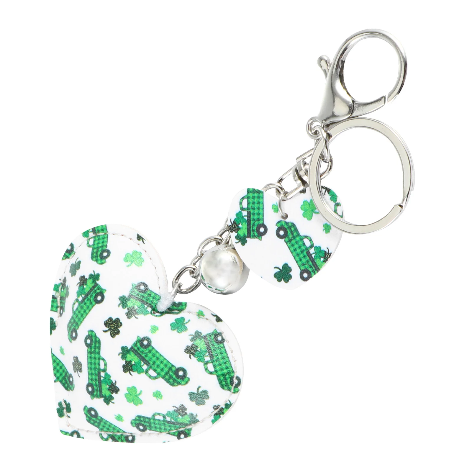 

Green Irish Heart Keychain Key Ring Holder Saint Patrick Day Pendant Accessories Girl Stylish Multi Purpose Practical Delicate