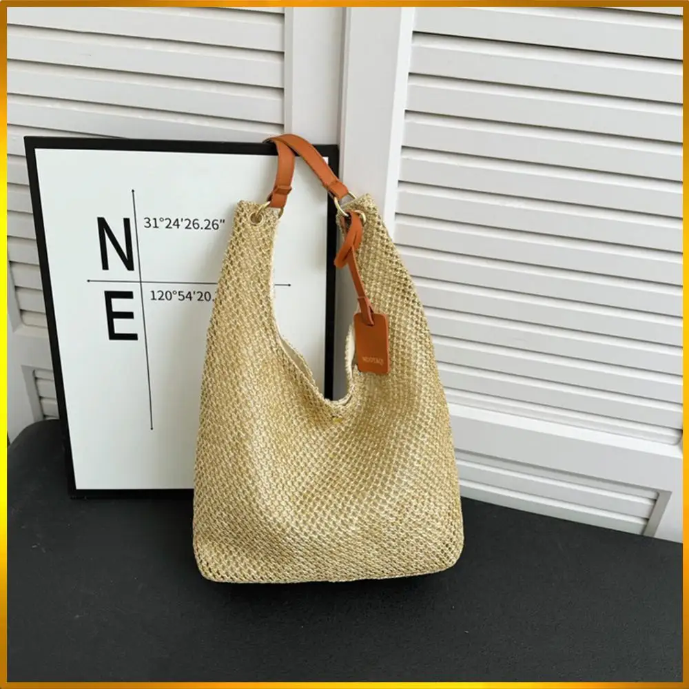 

Straw Beach Bag Large Shoulder Bag Casual Woven Tote Bag Shoulder Purse for Women Travel Vacation