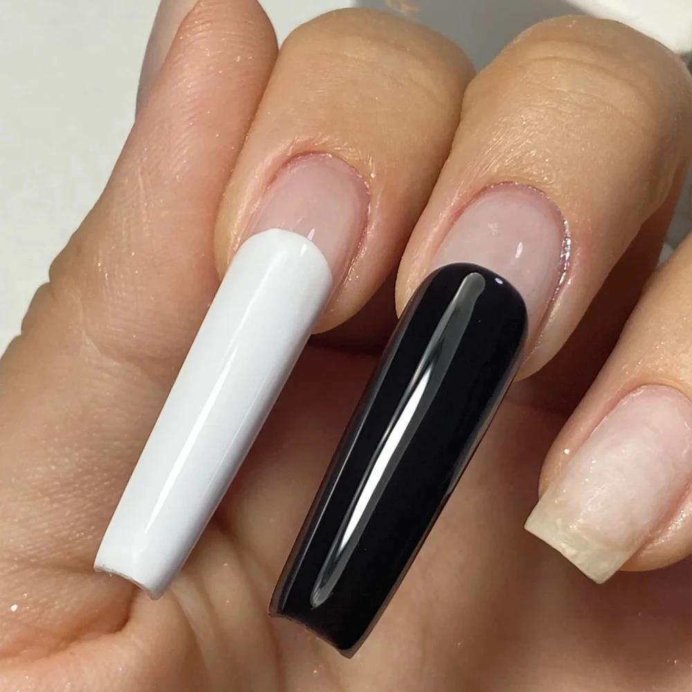 7.3ml Professional Black White Nail Gel Polish Semi Permanent Solid Color Gel Black&White Base Top Coat  Soak Off Nail UV Gel