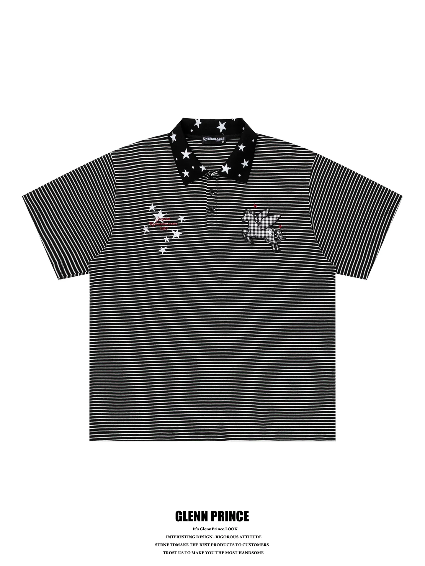 

GPstudio Men's Summer Loose Fit Half Sleeve Shirt with Embroidered Stripe Design Breathable Comfortable Vintage Style