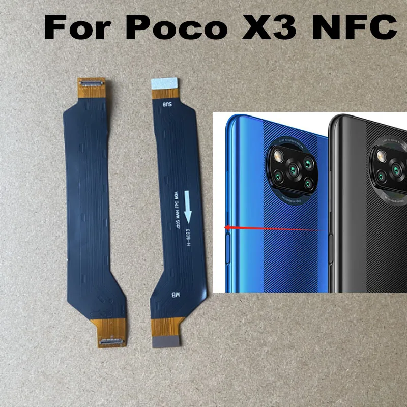 For Xiaomi Poco X3 Pro NFC Main Board Motherboard FPC LCD Connector Flex Cable Mother Board Replacement