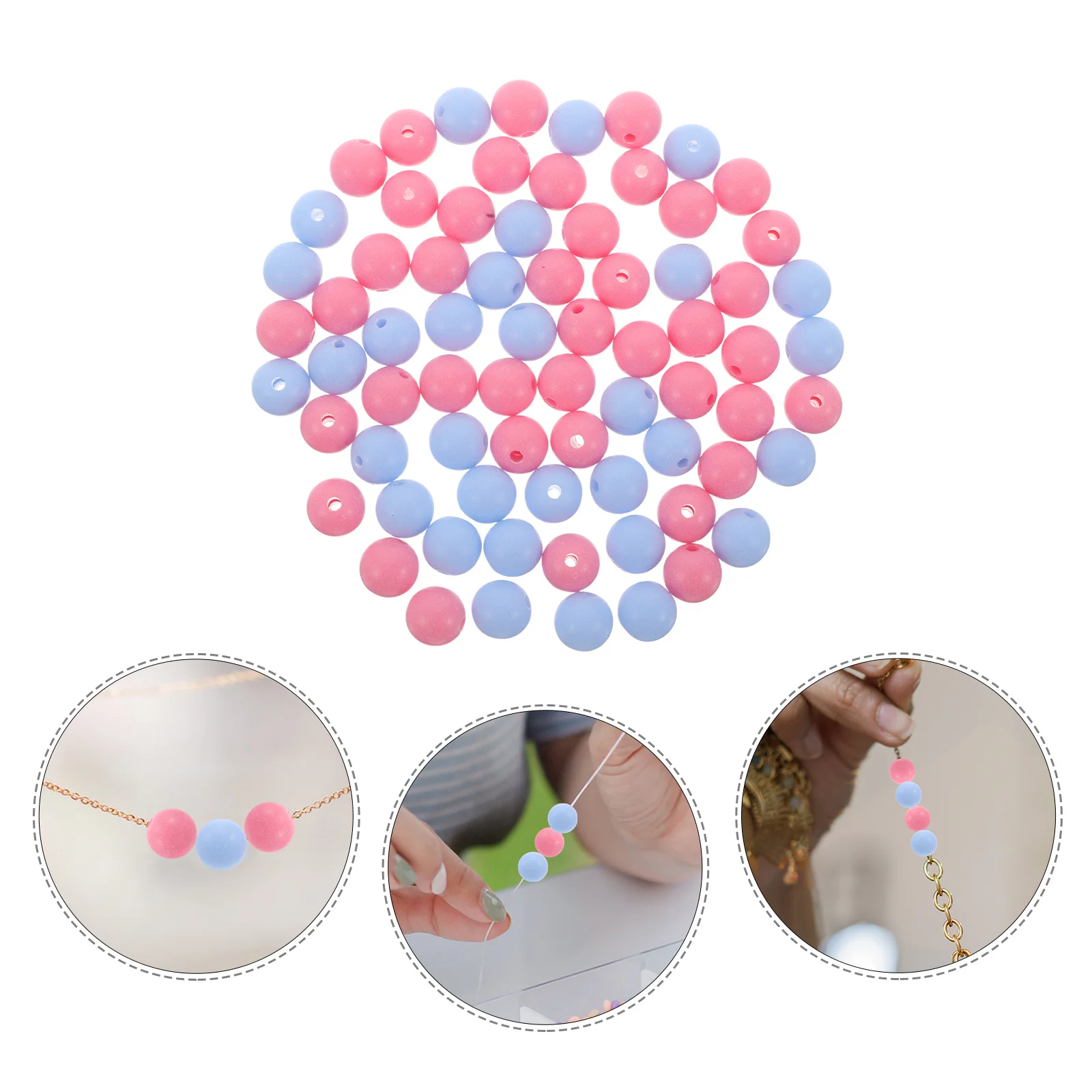 

600pcs Macaron Round Beads Acrylic Matte Craft Beads For Diy Bracelets Necklaces Keychains Lanyard Jewelry Making Supplies