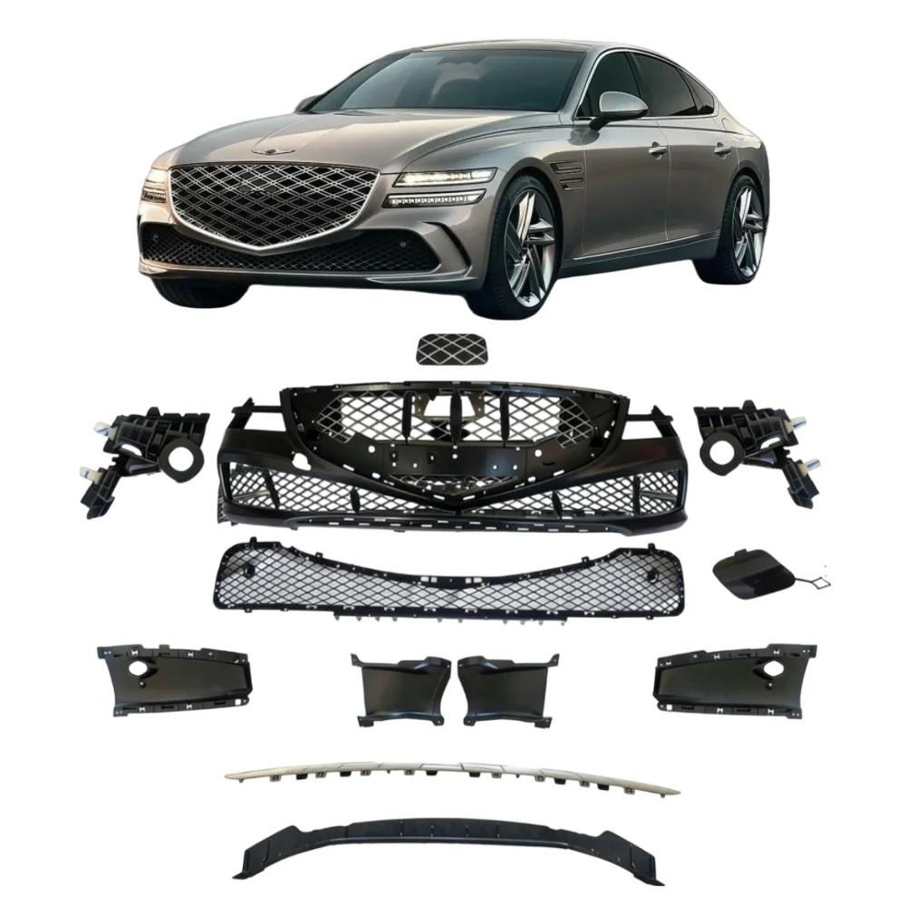 for Car Front Bumpers Assembly Bumper Cover Kit for Hyundai Genesis G80 2024 86530-T1100 86350-T1190