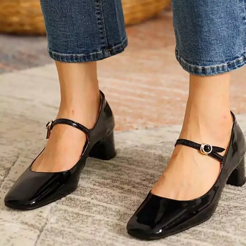 Big Size Shoes Woman Navy Blue Pumps 2023 Roman Style Sandals Ladies 3cm Heels Large Orange Latest African Spring 5cm Straps Sum