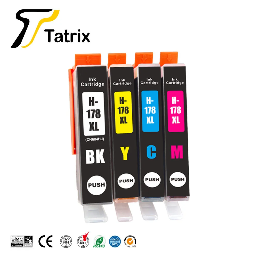 Tatrix HP 178XL HP178 compatible Ink Cartridge 178XL For HP Photosmart C6380 C6300 C5300 C5383 C5380 C6383 B109a B110a B210a