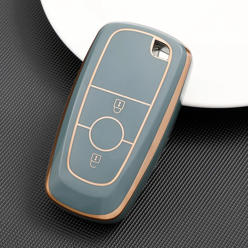 2 Buttons TPU Shell Fob Holder for Ford Edge Fusion Mustang Explorer F150 F250 F350 Ecosport Car Remote Key Case Cover Protector - Image 3
