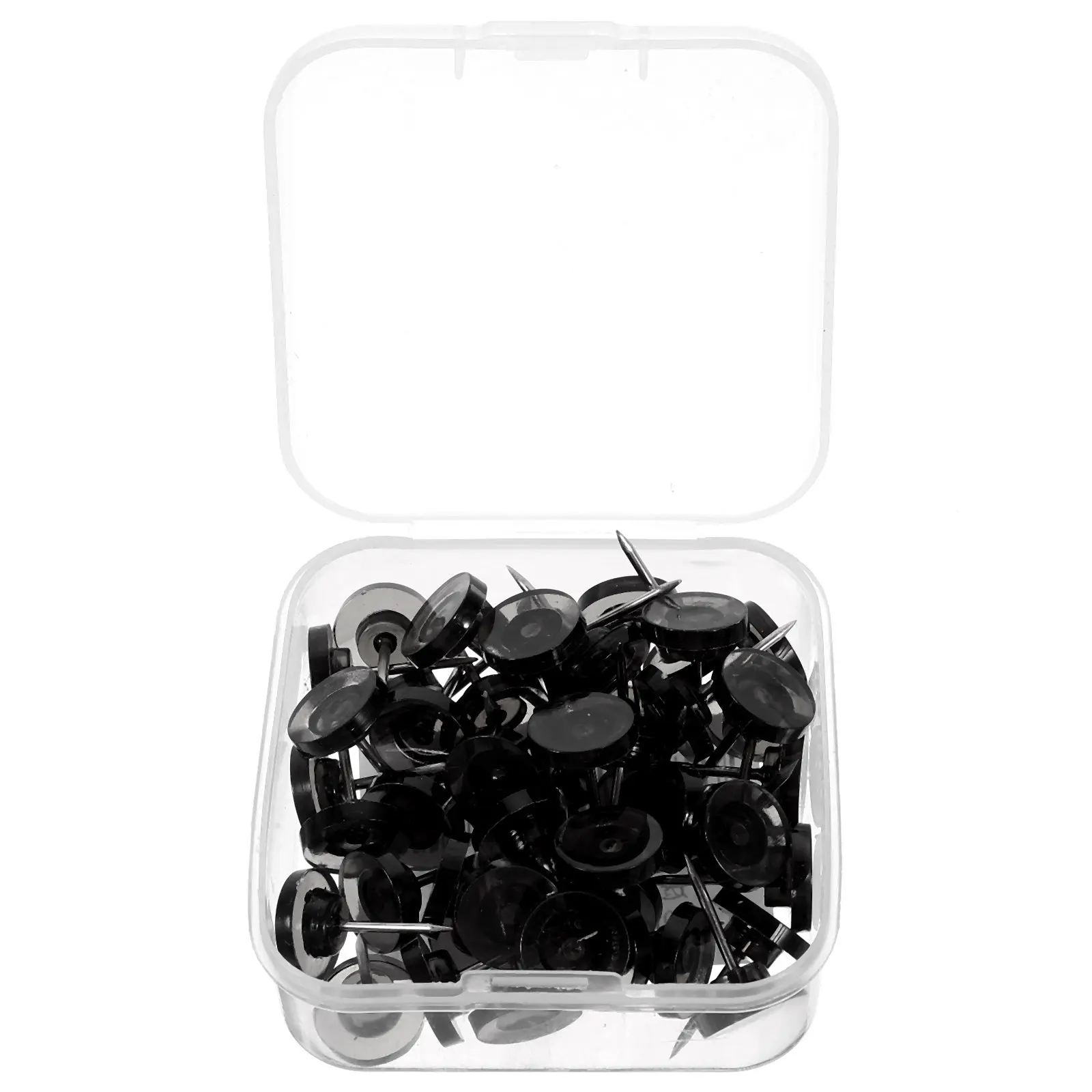 

Round Pushpins Thumbtacks 1 Box Ergonomic Comfortable Flat Top Pins for Message Board Map Pinning Travel Photos Art Craft