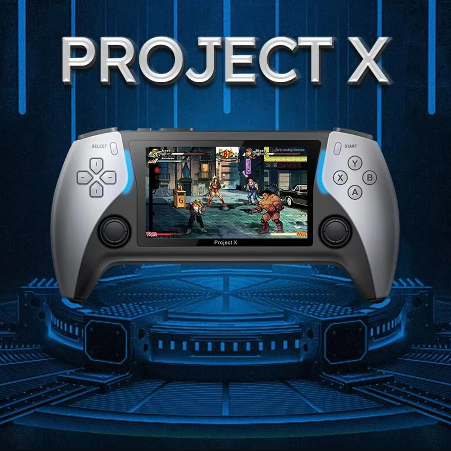 New Project X 4.3 Inch High-Defintion Ips Screenhandheld Game Console Supports Ps1 Arcade Hd Output For Dual Joystick Player