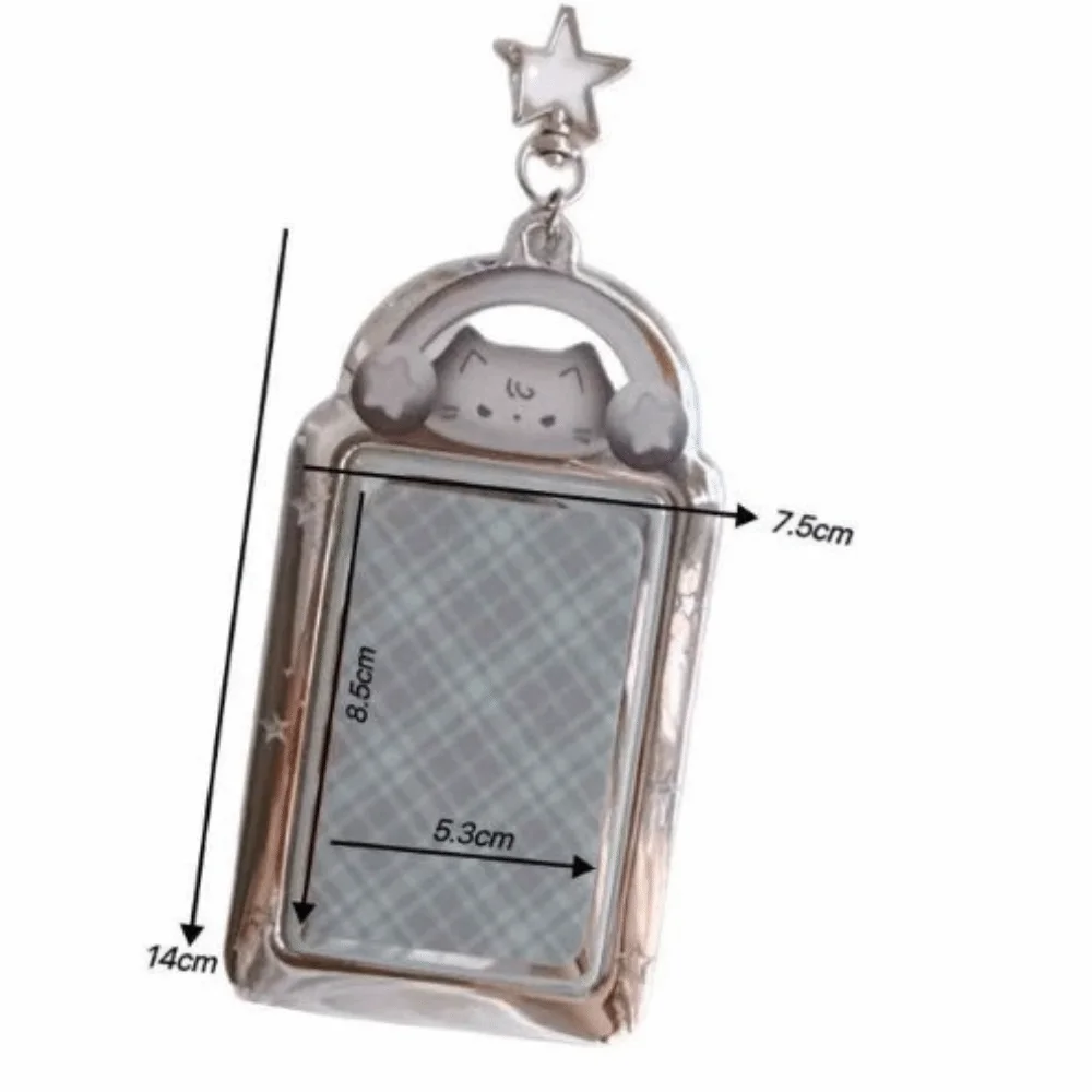 Novo 3 polegada titular do cartão de gato pvc estrelas ídolo periférico titular do cartão corrente decoração foto armazenamento caso presente