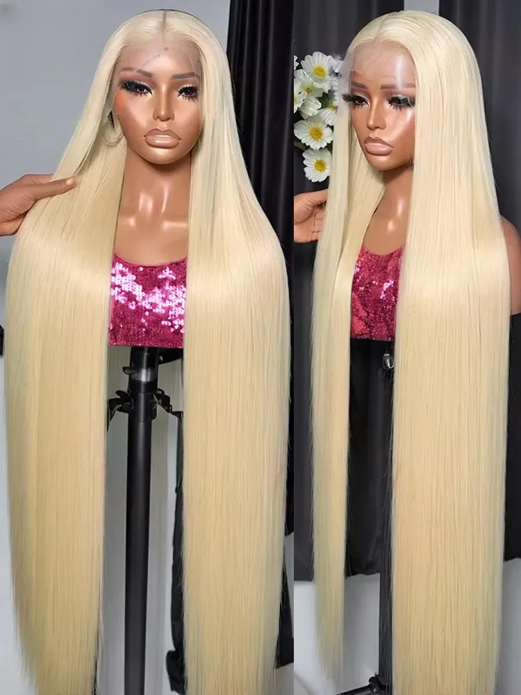 

613 Blonde Lace Frontal Wig Human Hair Straight 200 Density 13x4 13x6 HD Transparent Lace Front Wigs Lace Frontal Wig For Women