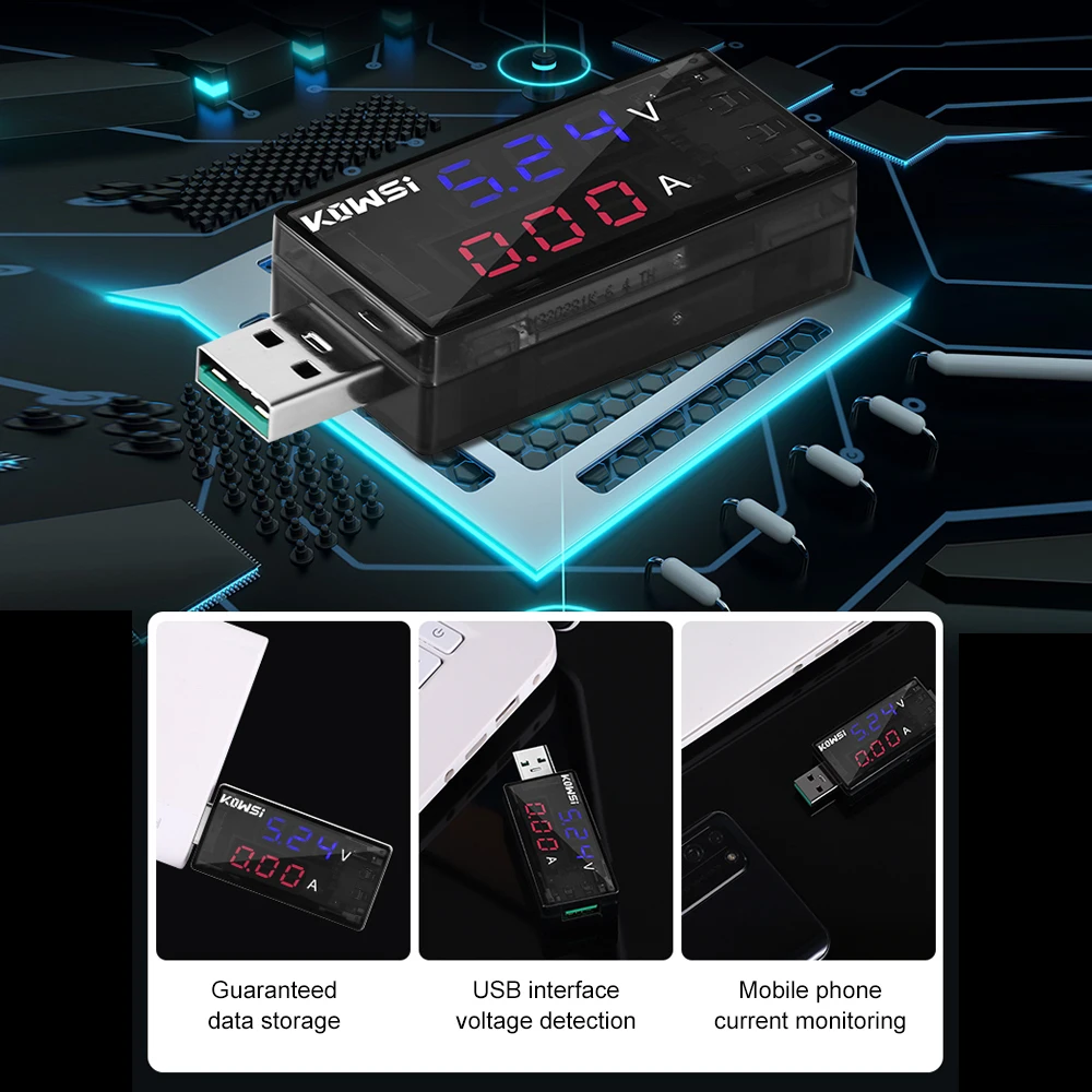 Dual USB Strom Spannung Lade Detektor Tester Batterie Voltmeter Amperemeter Ladegerät Arzt für Elektronische Batterie Tester