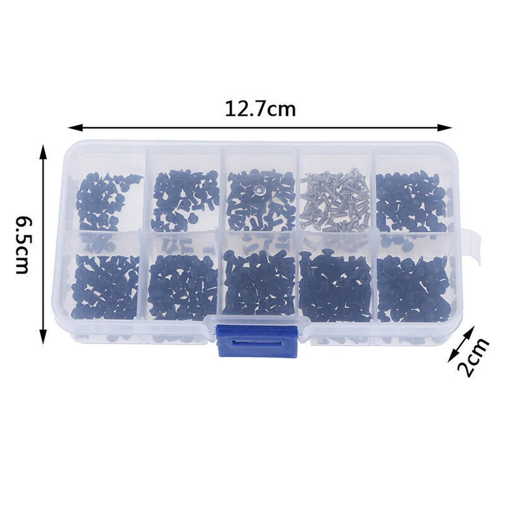 500pcs Screw Assortment Laptop Screw Kit ABS Components High-strength Metal Precision Fit For Laptop Repair For M2