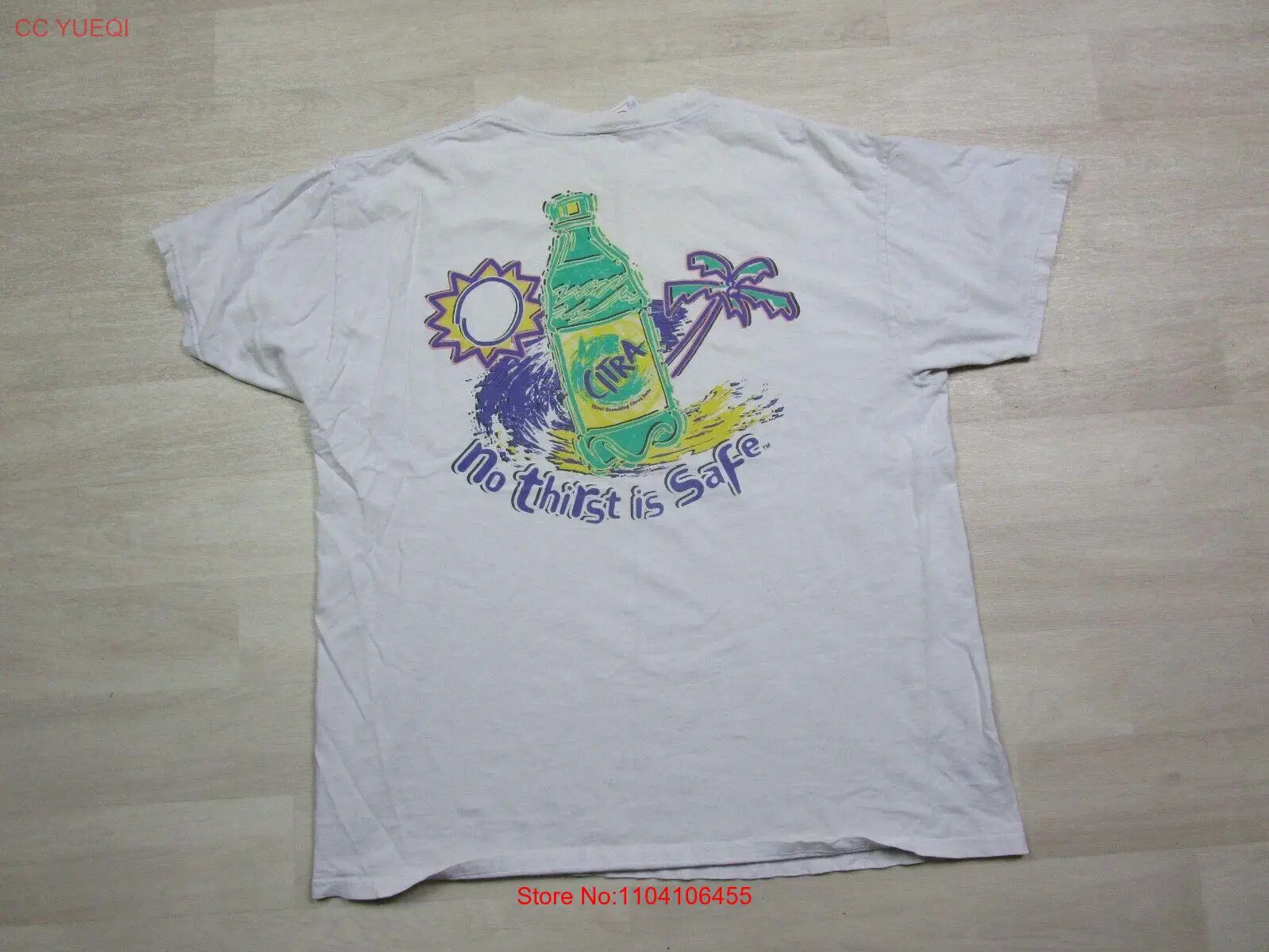 Vintage Citra Lemon Citrus Soda Drink & Food Promo T Shirt Size (XL) 1990's