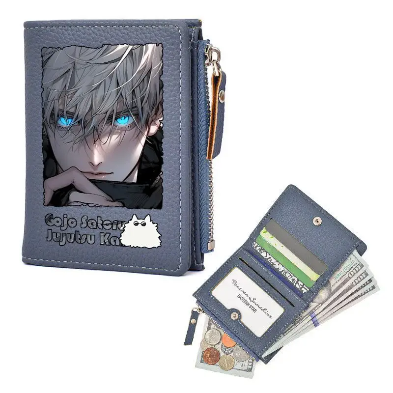 Neue Jujutsu Kaisen Satoru Gojo Megumi Fushiguro Cartoon-Muster Anti-Entmagnetisierungs-Kartentasche Studenten-Geldbörse mit Großer Kapazität Geschenk – Detail 4