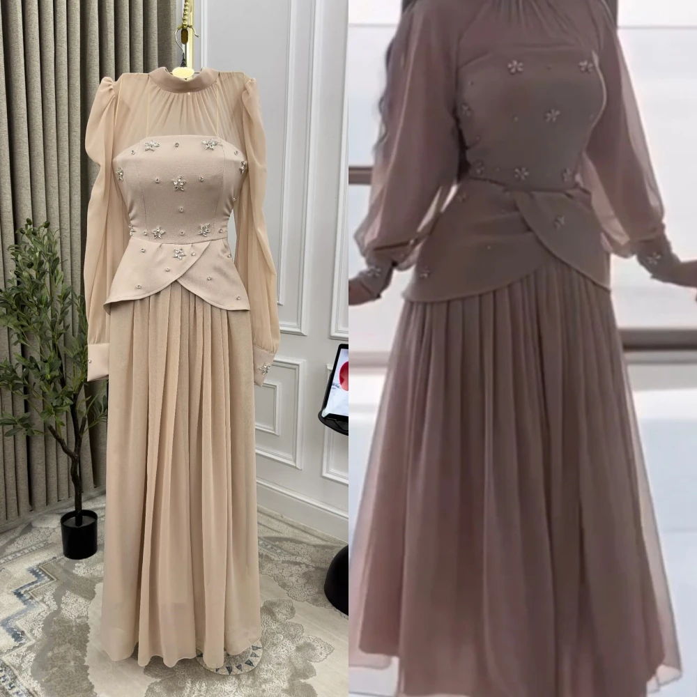 تخصيص ألف خط طاقم الرقبة بلا أكمام فستان سهرة كلاسيكي أنيق فساتين المشاهير حساسة موضة فستان الحفلات مزاجه #5