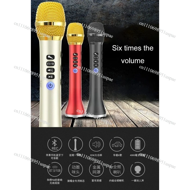 L-698DSP 20W Wireless Microphone Handheld Karaoke Mic USB Mini Home KTV For Music Professiona Speaker Bluetooth-compatible