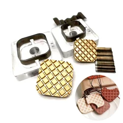 Waffle Pattern Leather Brass Stamp Mold Cutting Die Set DIY Pendant Punching Cutter Knife Logo Stamping Craft Hot Stamping