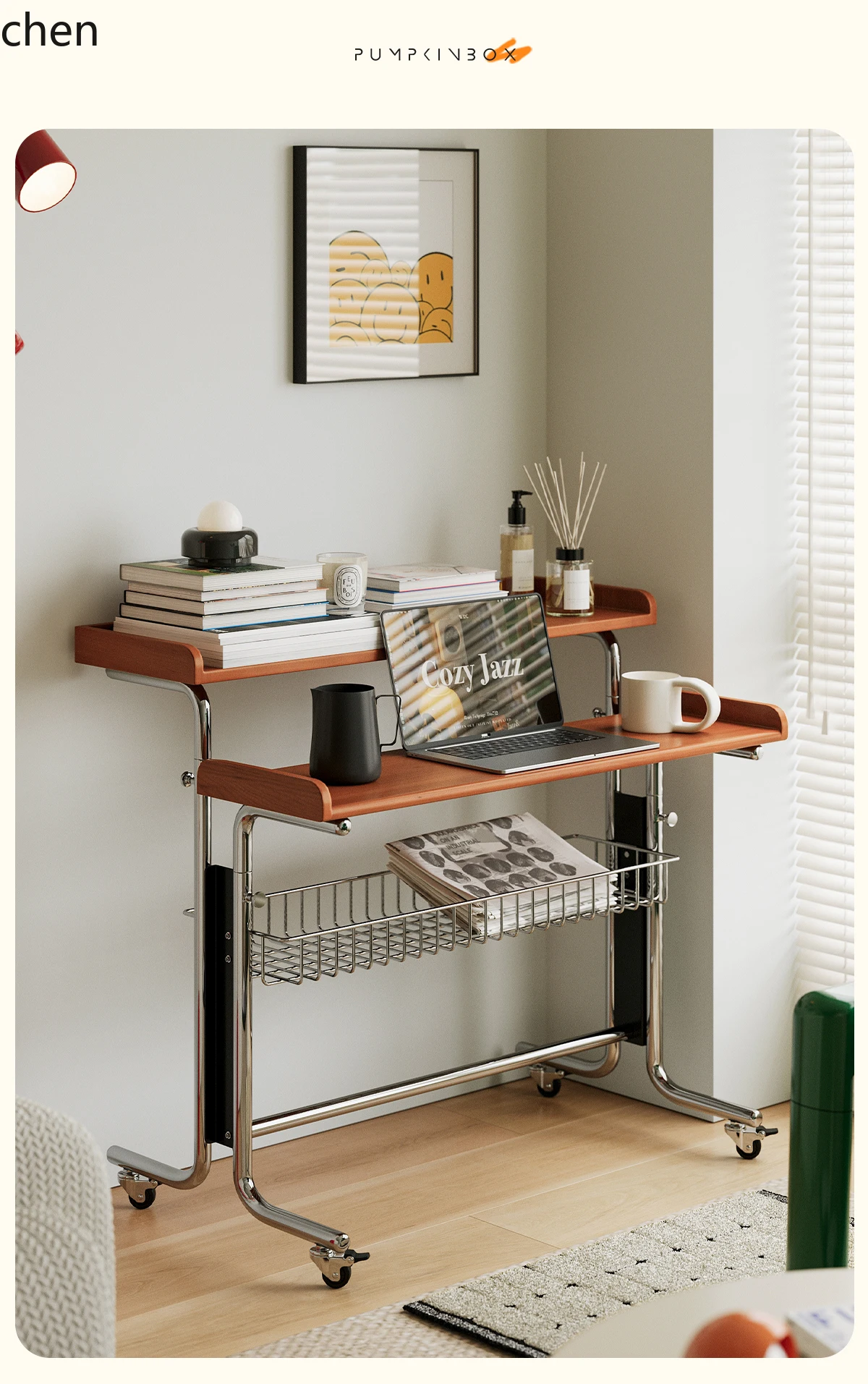 

DSA lifting desk living room solid wood computer table removable workbench bedside table