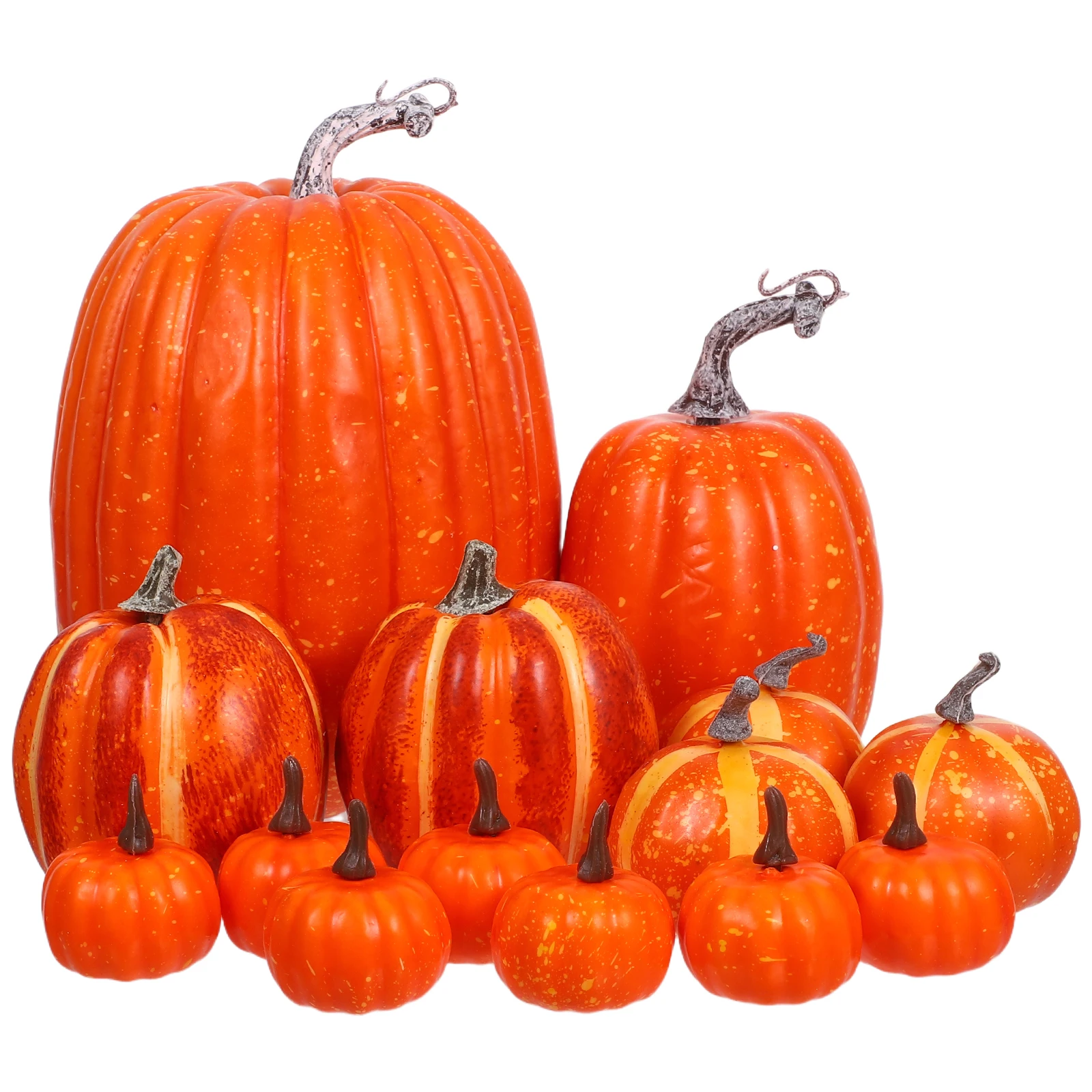 

14 Pcs Simulation Foam Pumpkin Halloween Table Decor Big Pumpkins Faux Artificial Mini Fall Decorations Decorate Home Decor