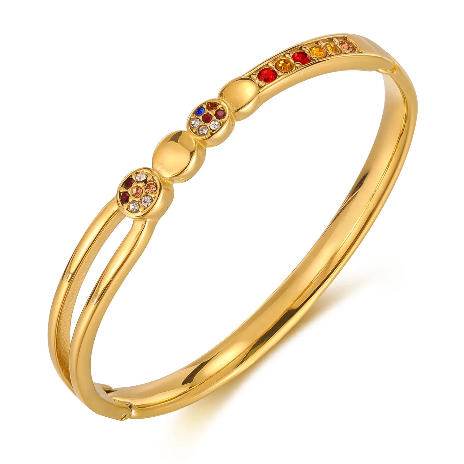 

999 24K real gold Fashion bracelet women light luxury high sense hollow gold bracelet