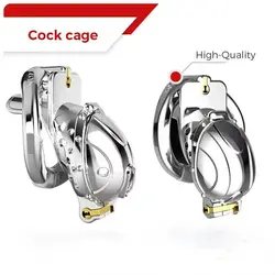 Metal Male CBT Chastity Belt Device Double Open The Cage Chastity Cage Ring Wear