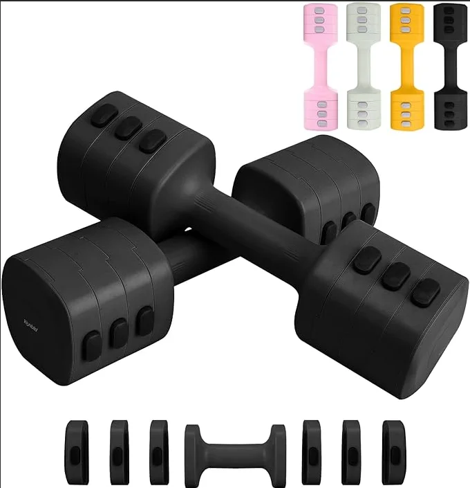 Adjustable Dumbbell Set 2 4 1 Free Weight Women's Quick Adjustable Dumbbell 2 lbs -5 lbs 4 in 1 Home Gym Exercise Training