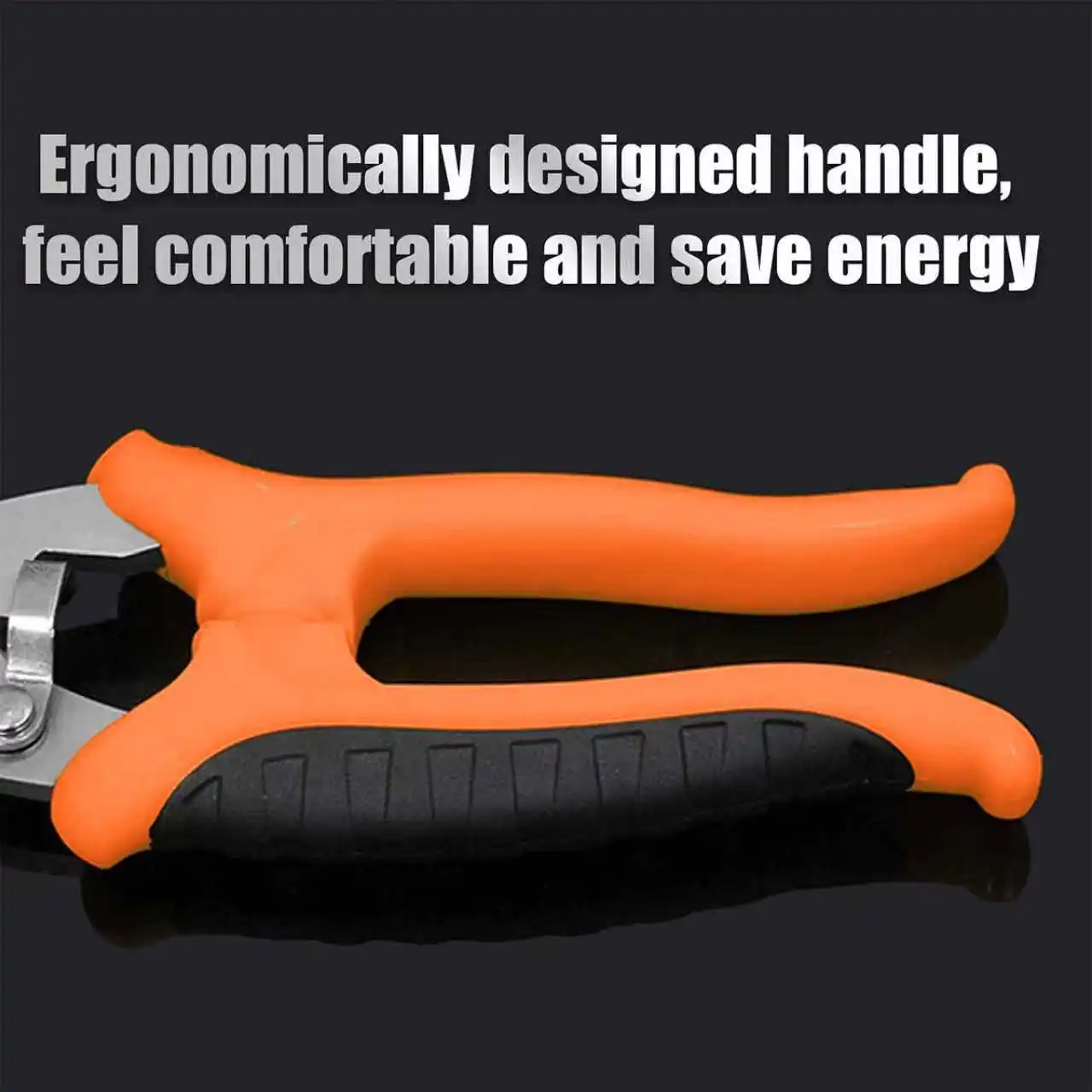 مقص كهربائي احترافي، قاطع أسلاك من الفولاذ المقاوم للصدأ مقاس 7 بوصة، شفرة مسننة، مقبض مريح