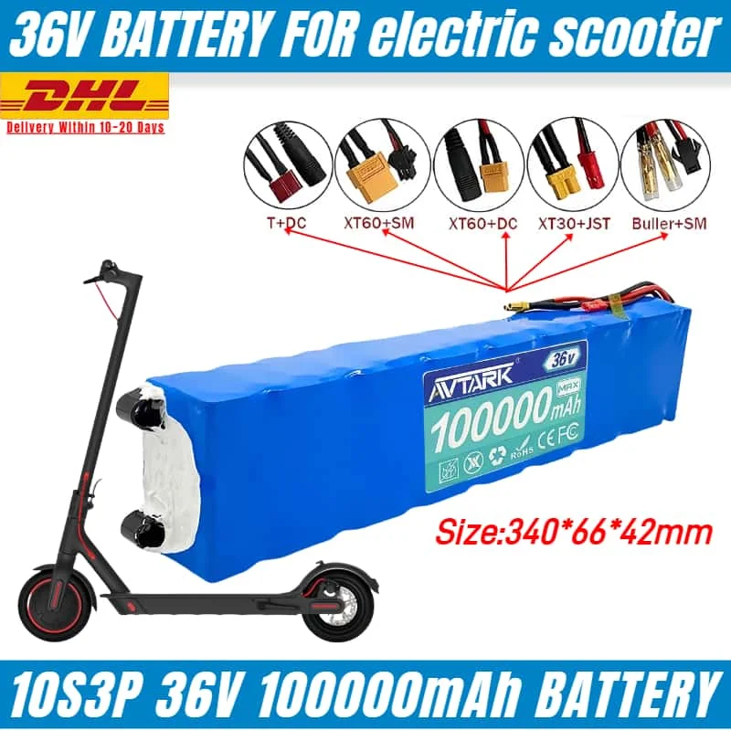 

36V battery Original 10S3P 100Ah Battery Pack✅ for Xiaomi M365 PRO 250W~500W 36v Electric Scooter Li-ion Battery 100000mAh