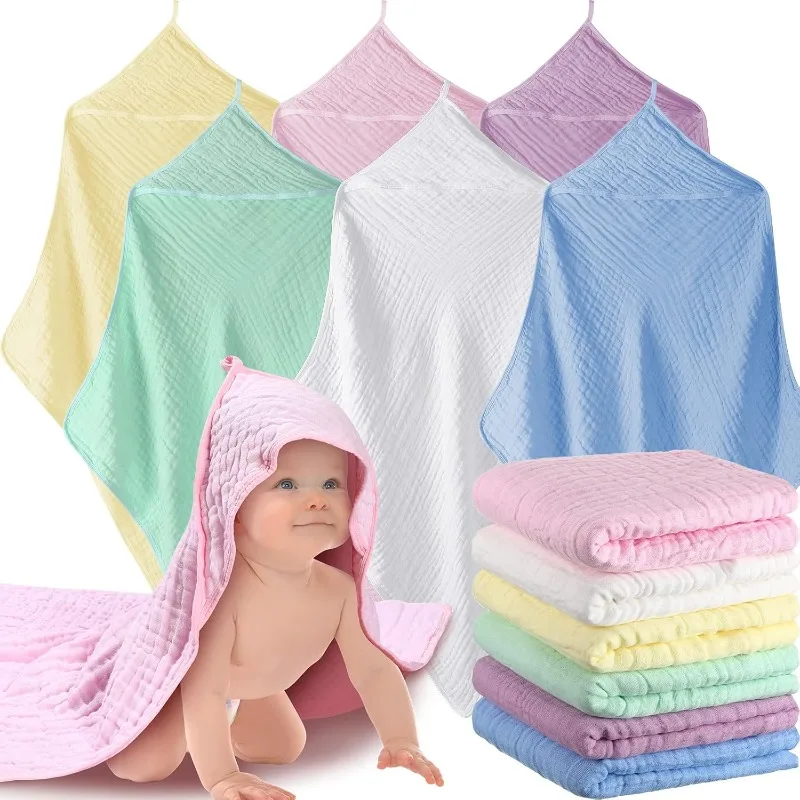 Pure cotton Baby Hooded Towel 35 Inch-Ultra Soft&Absorbent for Newborn Bath Time, Shower Gift Set.baby accessories.baby zubehör