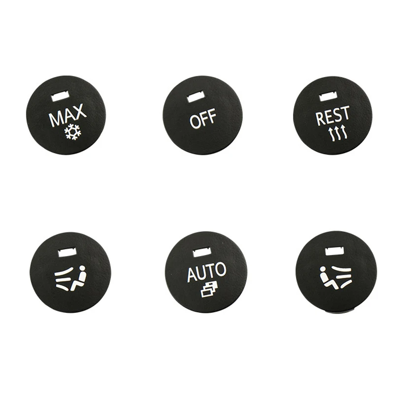 MAX AUTO OFF REST Accessories Car Air Conditioning Panel Switch Button For BMW 5 Series E60 E61 03-10 Central Control Knob Cover