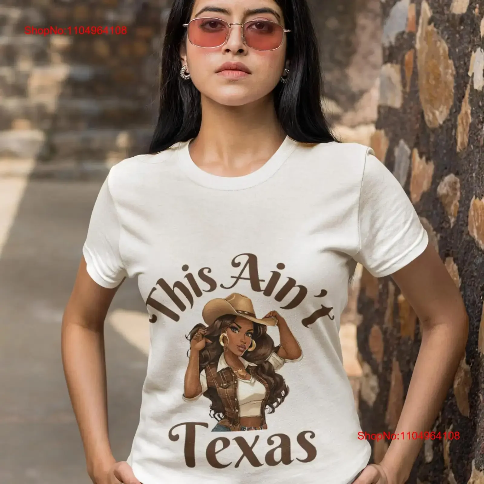 

Черная женская футболка в стиле вестерн для девочек-ковбой Ain't Texas, винтажная, эластичная, мягкая, универсальная, для дома