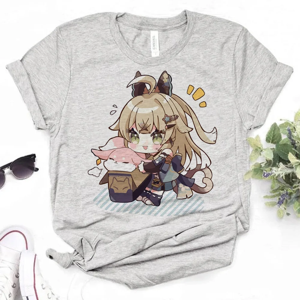 

Genshin Impact t-shirts women summer Japanese manga t-shirts girl 2000s funny clothes