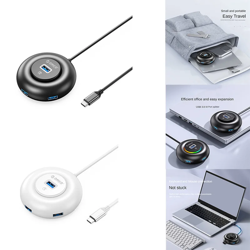 Orico Portable Supports Hot-Swappable Transport-Stable USB 3.0 Hub Circular Hub Docking Stations