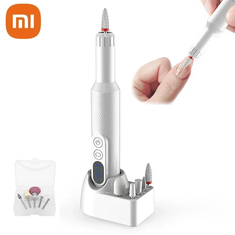 Xiaomi Mijia Cordless Electric Nail Drill Machine Rechargeable Nail File Milling Cutter for Manicure Pedicure Remover Sander