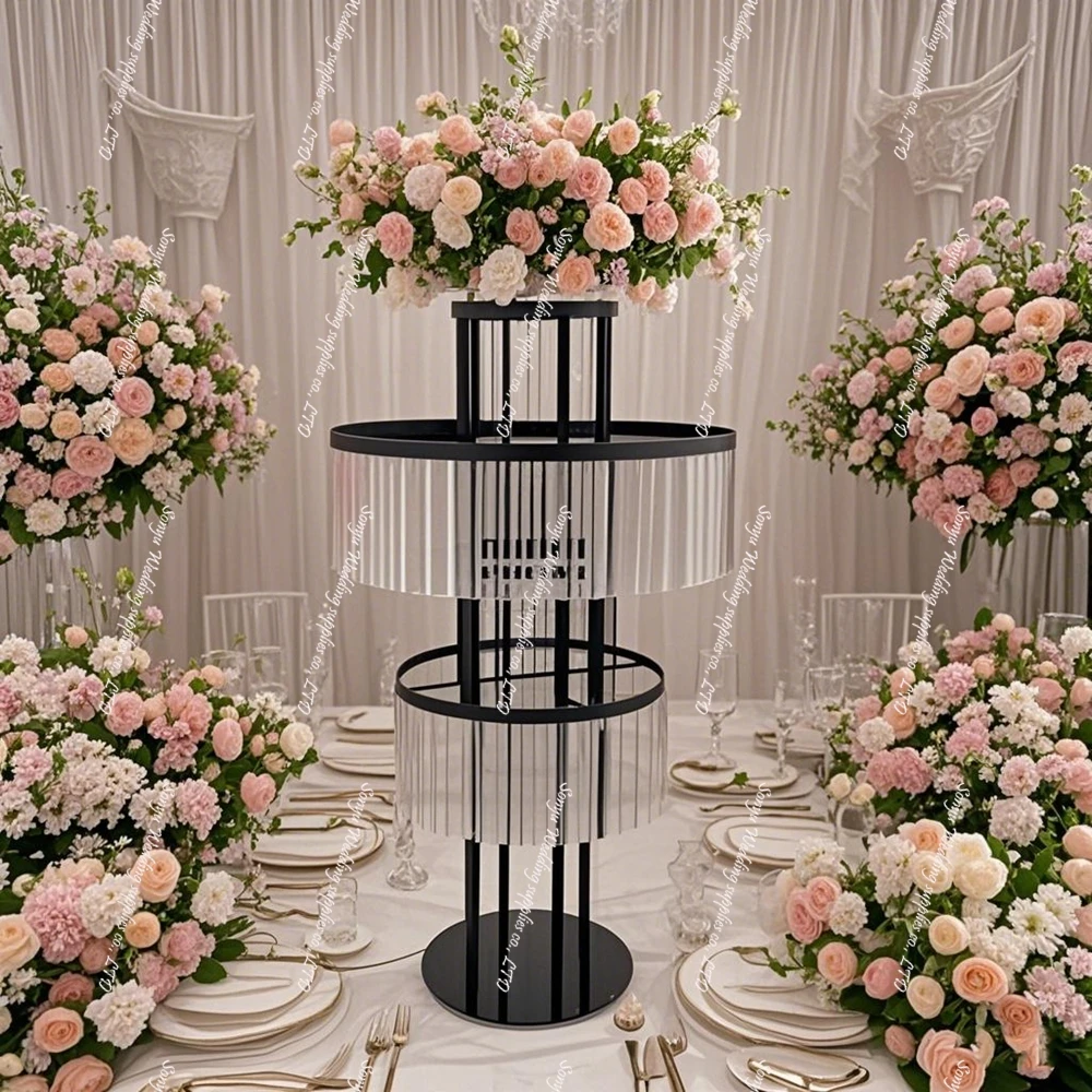 6pcs130cm) Wedding tabletop Decor Arch centerpieces  for aisle and Flower Arch Decorations for Events Party Supplies table cente
