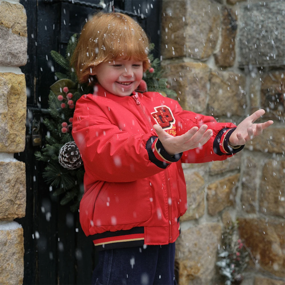 Dave Bella Boys White Down Parka Jacket Children Winter Warm Baseball Down Coats Waterproof Outwear Clothes DK4254672