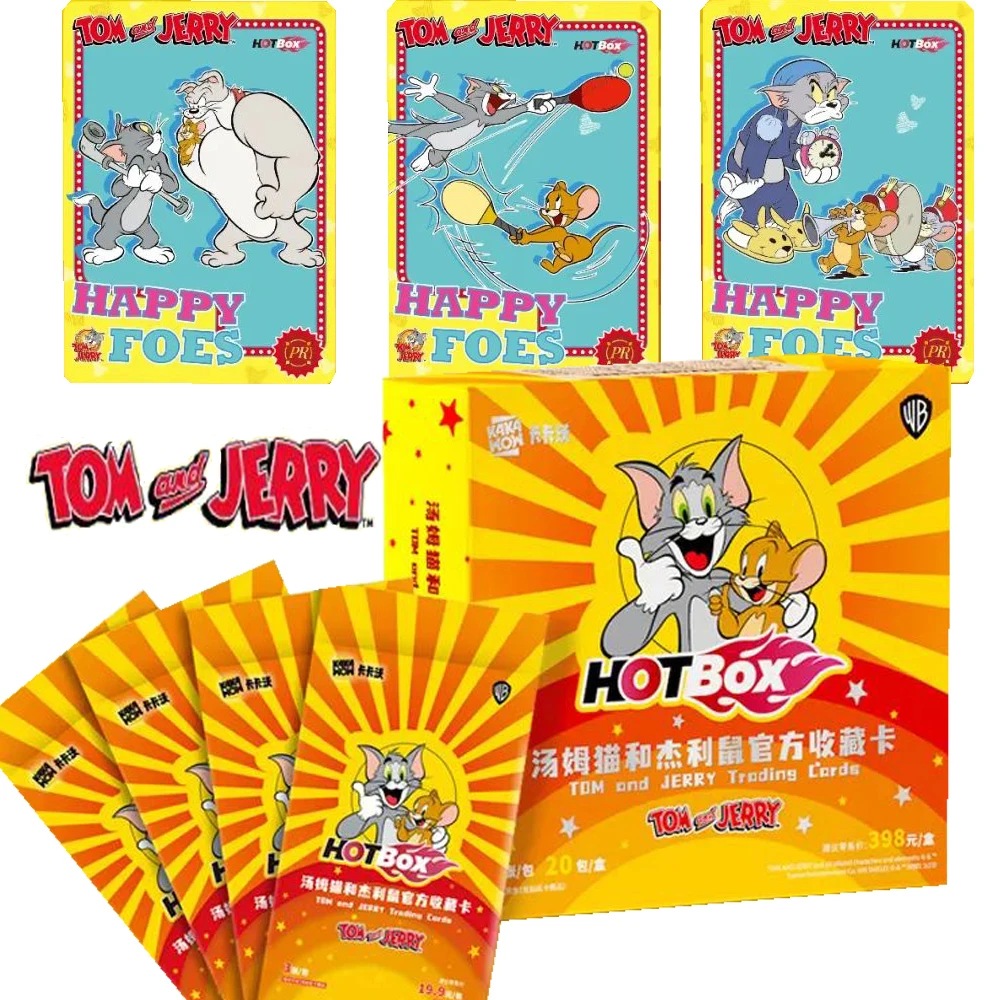 Wholesale TOM and JERRY Collection Cards for Children Rare Multiple Types Basic Red Treasure Flash Cards Hobby Anniversary Gifts