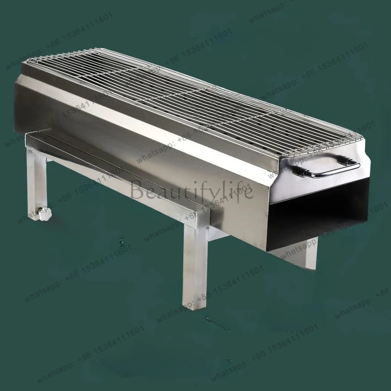 Super Thick Stainless Steel BBQ Grill Extra Thick Foldable Outdoor Wide BBQ Grill Commercial