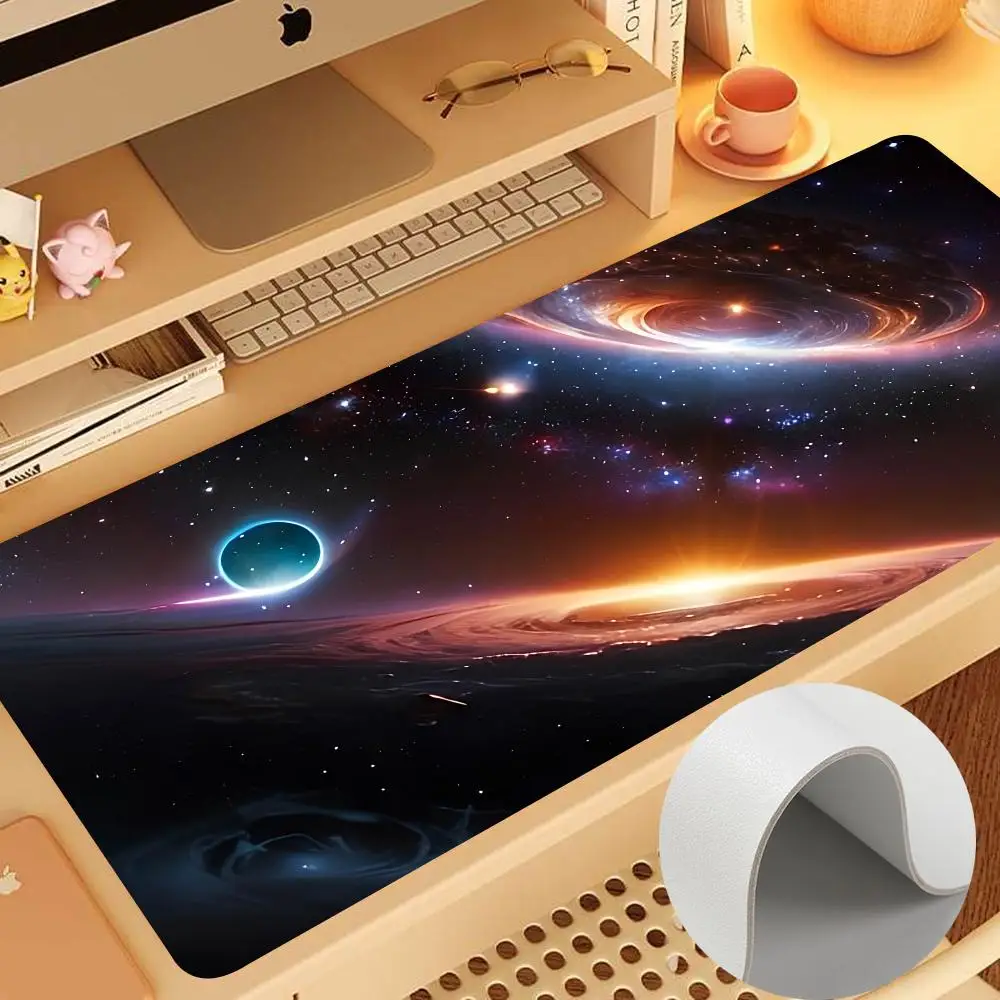 

Space Mouse Pad Mice Pad Leather Mouse Mat PC Game Accessories Double Sided PU Desk Mats Carpet Anti-slip Waterproof mousepad