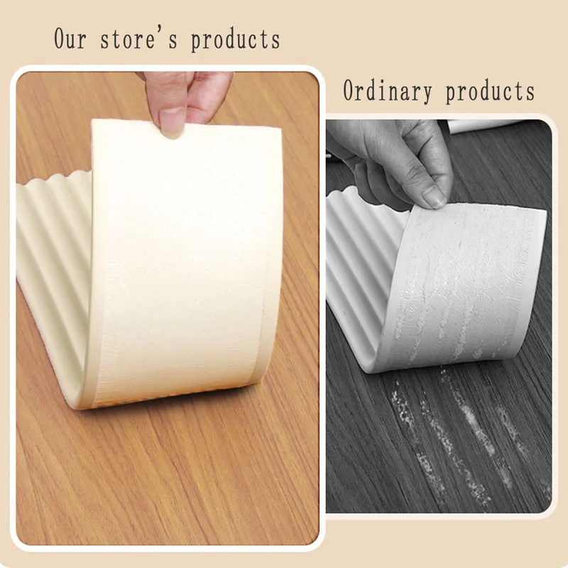 2M/1 Roll Anti Collision Strip Soft Bag Sponge Corner Protector Wall Sticker Self-Adhesive Table Edge Corner Protector Strip